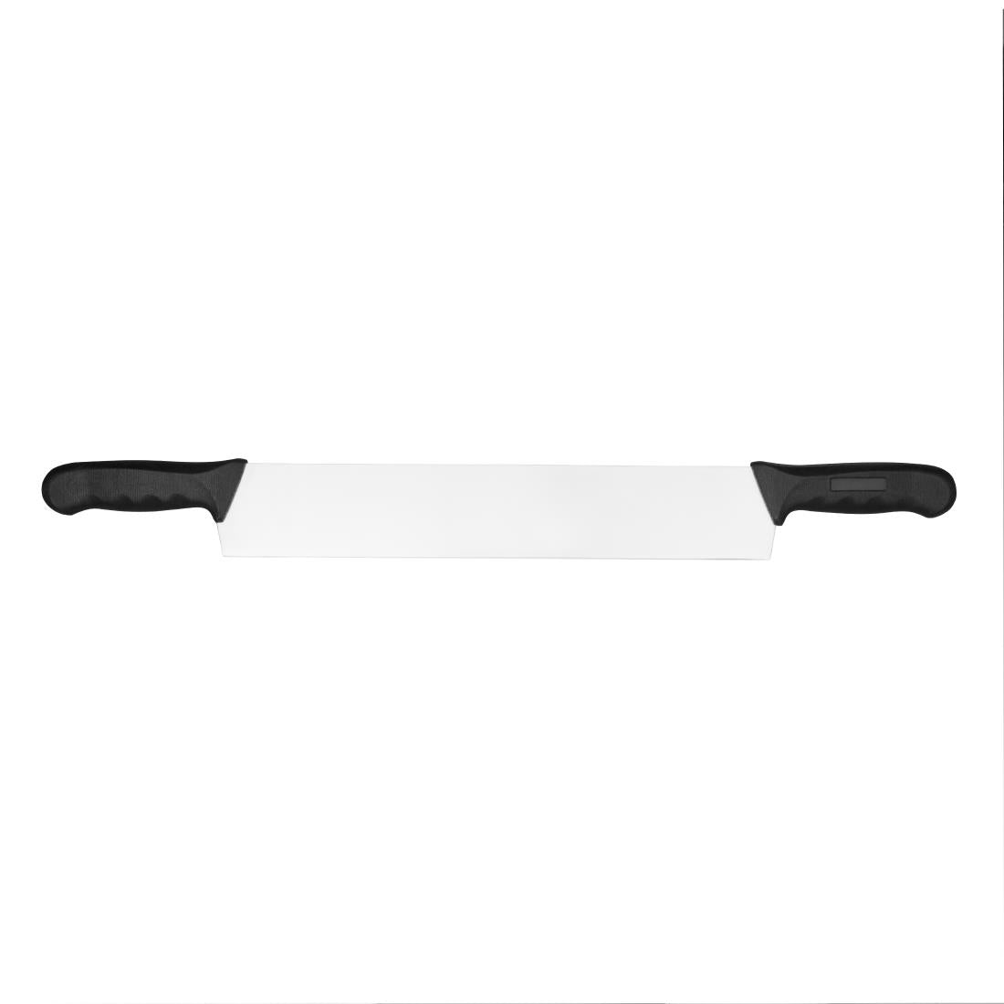 d440_cheesecutter1-22 Small Double-Handled Knife 32.2cm Blade and sheath - Image 2
