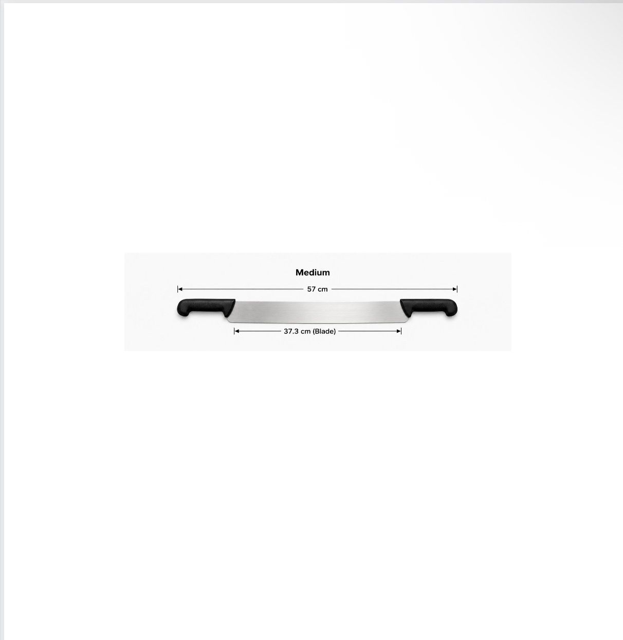 medium double handled slicing knife – 37cm blade medium double handled slicing knife – 37cm blade