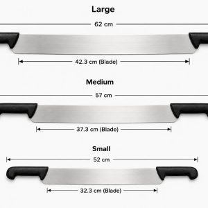 large double handled slicing knife – 42.3cm blade.