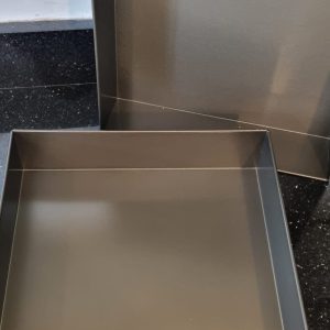 9" square baking tray treated
